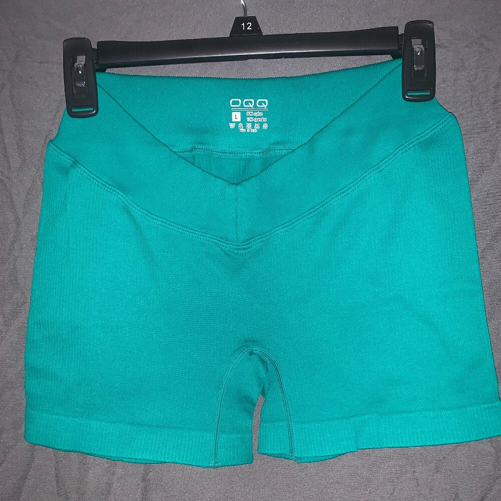 Ribbed Seamless High Waist Cross Over Athletic (L)